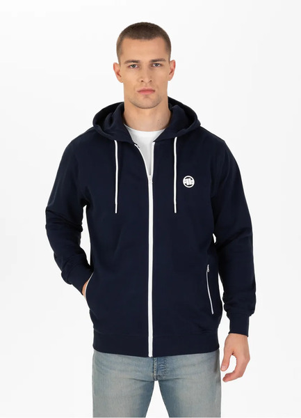 PIT BULL &quot;Pitbull USA&quot; zip-up sweatshirt with hood - navy blue