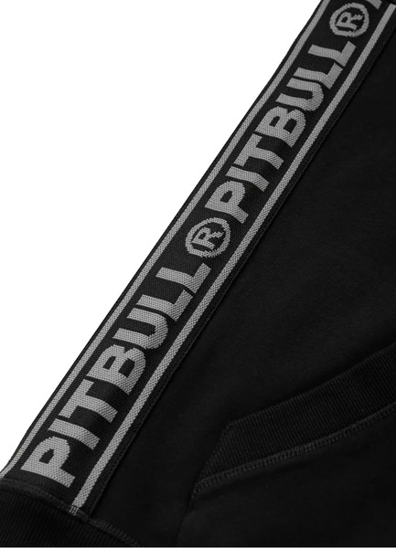 Bluza z kapturem rozpinana PIT BULL French Terry "Lotus" '23 - czarna
