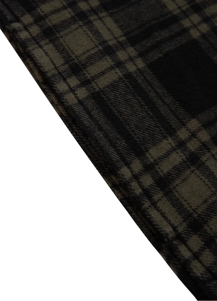 Koszula flanelowa z kapturem "Woodson" PIT BULL - oliwkowo/czarna