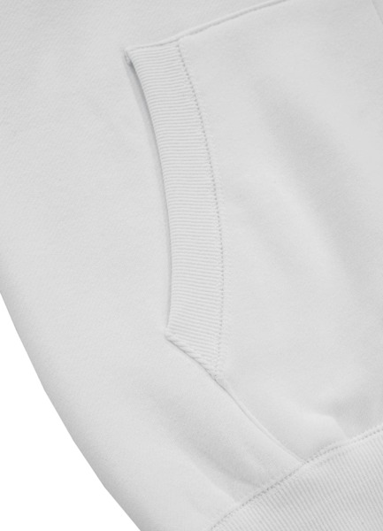 Bluza rozpinana z kapturem PIT BULL "Hilltop" - biała