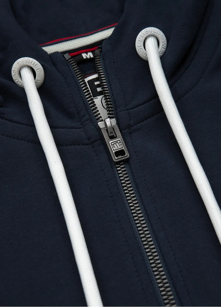 PIT BULL French Terry &quot;Lotus&quot; &#39;23 zip-up hoodie - navy blue