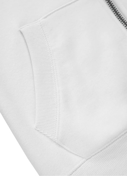 Bluza damska rozpinana z kapturem PIT BULL "Hilltop" - biała