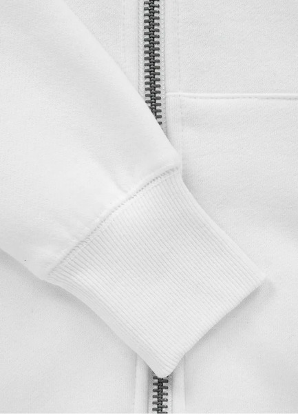 Bluza damska rozpinana z kapturem PIT BULL "Hilltop" - biała