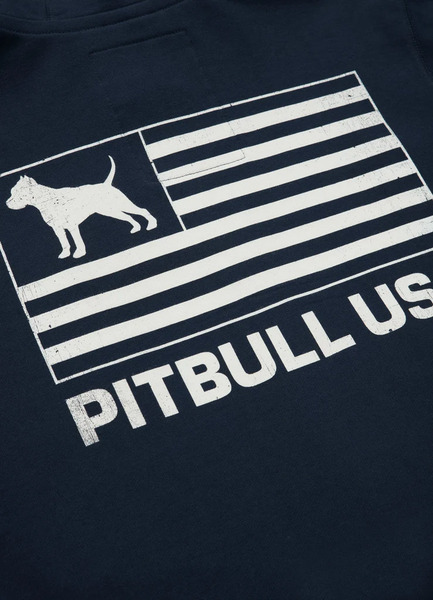 Bluza rozpinana z kapturem PIT BULL "Pitbull USA" - granatowa