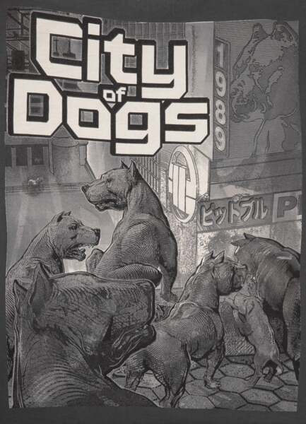 Koszulka PIT BULL "CITY OF DOG" - grafitowa