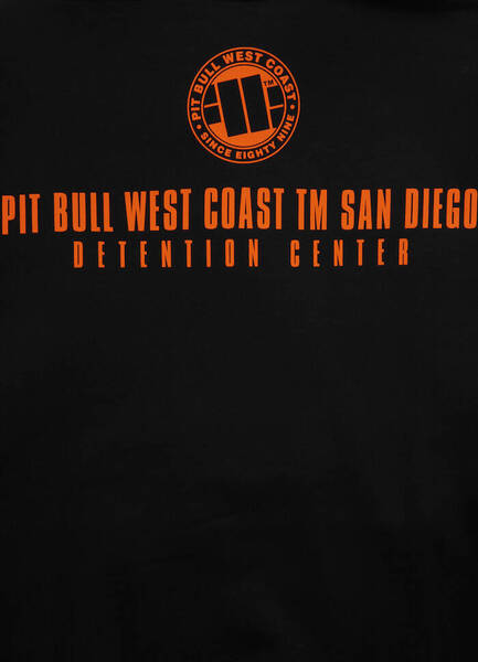 Bluza z kapturem PIT BULL "Orange dog" '23 - czarna