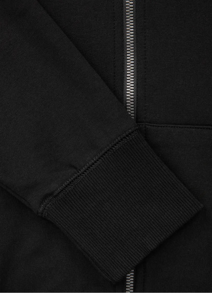 Bluza z kapturem rozpinana PIT BULL French Terry "Lotus" '23 - czarna
