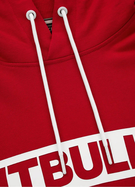 Bluza z kapturem PIT BULL French Terry "Hilltop" - czerwona