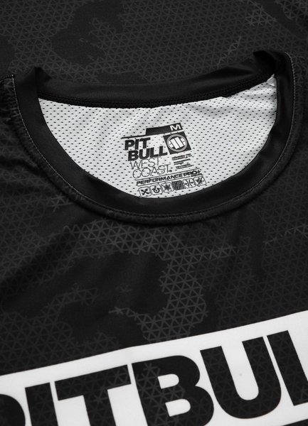 Koszulka treningowa Mesh PIT BULL  Net "Hilltop 2" - all black camo