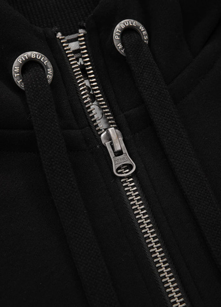 Bluza z kapturem rozpinana PIT BULL "New Logo" - czarna