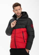 PIT BULL Winter Jacket &quot;Mobley&quot; &#39;21 - black / red