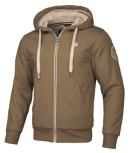 PIT BULL &quot;Sherpa Ruffin&quot; zip-up sweatshirt with hood - brown