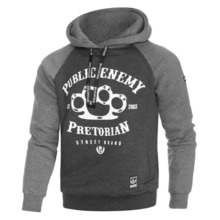 Bluza z kapturem Pretorian "Public Enemy" - grafitowa