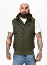 PIT BULL &quot;Eclipse&quot; sleeveless vest with hood - khaki