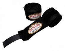 Boxing bandage MASTERS cotton wraps - BB-4,5 - black