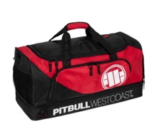Red - black PIT BULL &quot;BIG DUFFLE BAG&quot; sports bag