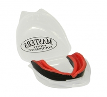 Single jaw mouthguard Masters OZ GEL - black and red