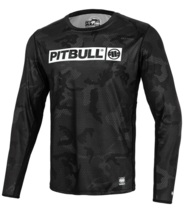 Koszulka sportowa longsleeve PIT BULL "Net Camo Hilltop II"  - all black camo