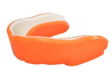 Ochraniacz na zęby szczękę pojedynczy Masters OZ-GEL - pomarańczowo-biały