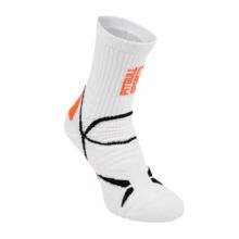 PIT BULL &quot;Long&quot; socks - white / orange