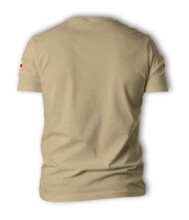 TigerWood T-shirt with the Polish Flag on the sleeves - desert