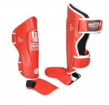 Masters NS-30 (WAKO APPROVED) shin and foot protectors red
