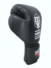 Leather boxing gloves Masters RPU-MFE - black