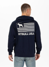 Bluza rozpinana z kapturem PIT BULL "Pitbull USA" - granatowa