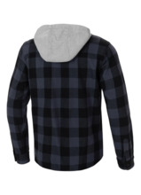 Flannel shirt with hood &quot;Woodson&quot; - PIT BULL - grey/black