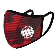 Maska PIT BULL "Camo Logo" - czerwona
