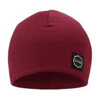 Octagon Winter Cap &quot;Small Logo&quot; with a patch - burgundy